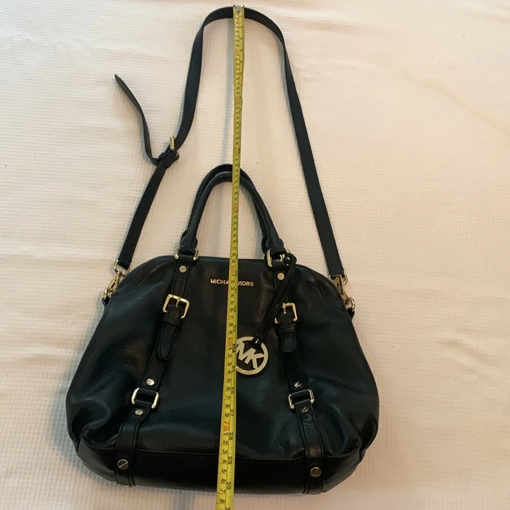 Michael Kors soft black leather shoulder bag